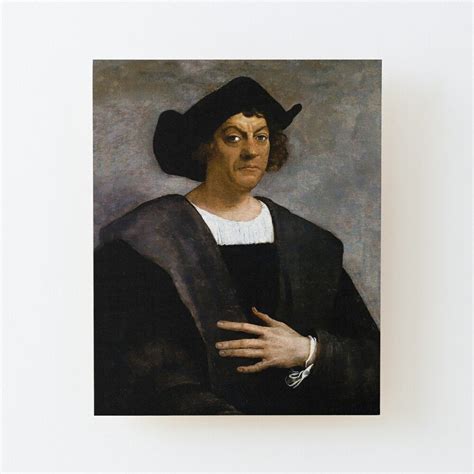 Christopher Columbus Vintage Painting Mounted Print By Dralig Happy