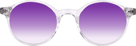 clear narrow acetate round gradient sunglasses with purple sunwear lenses 17519