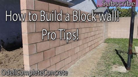 How To Build A Block Wall Diy 3 Youtube