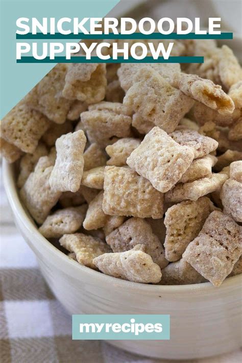 It's so easy to make and includes chex cereal, powdered sugar, & yummy melted peanut butter and chocolate chips!! Snickerdoodle Puppy Chow Recipe | Recipe | Puppy chow recipes, Puppy chow chex mix recipe, Chex ...