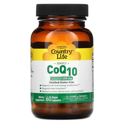 Country Life Simply Coq10 100 Mg 60 Vegan Capsules