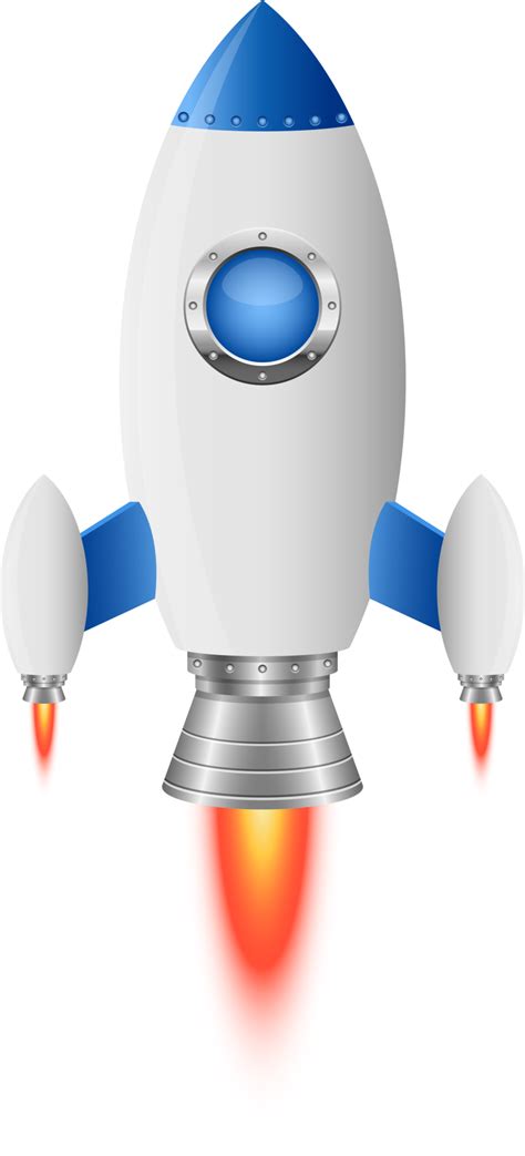 Rocket Spaceship Clipart Design Illustration PNG