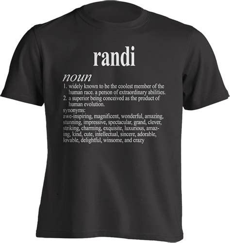 Funny First Name T For Randi Definition Adult T Shirt Clothing