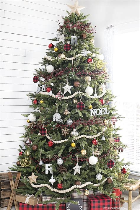 48 vintage christmas, holly berry, white holly tree skirt, rustic, farmhouse christmas, ruffle tree skirt, beautiful. Rustic Christmas Tree with splashes of Glam and Plaid
