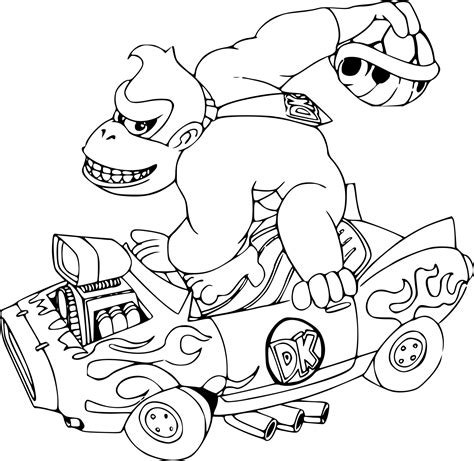 Mario Kart Printable Coloring Pages