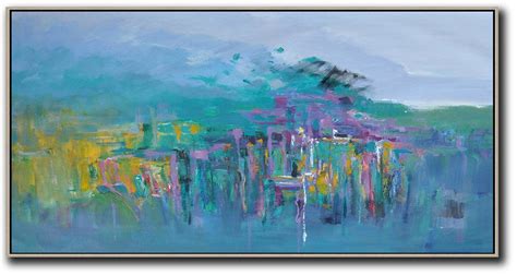 Extra Large Acrylic Painting On Canvaspanoramic Abstract Landscape