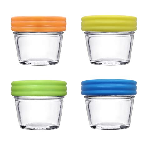 Mini 4oz 120ml Clear Round Glass Mason Jar Jam Jar Baby Food Jar With