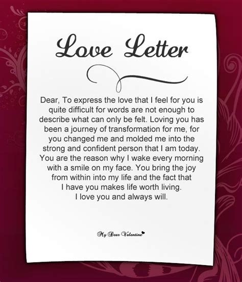 Love Letter For Her 4 Romantic Love Letters Love Letter To