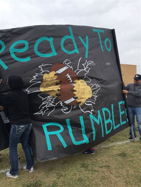 Ready To Rumble Jaguar Football Run Through Banners Football Cheer