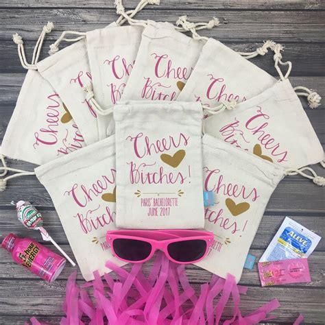 Cheers Bitches Bachelorette Hen Party Favor Bag Heavy Weight Etsy