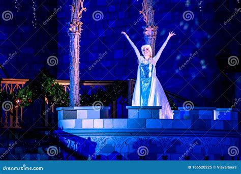 Elsa in a Frozen Holiday Wish at Magic Kingdom Park 6 Editorial Image