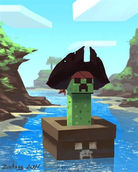 Trend Minecraft Fan Art Creeper Le Pirate
