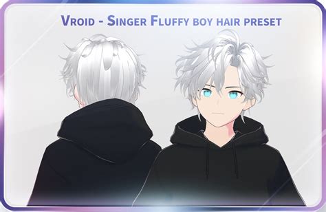 Vroid Fluffy Boy Hair Preset Singer Etsy