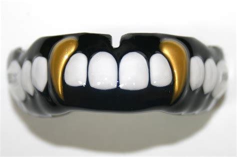 This mouth guard also covers all the teeth, which makes it a safer option to partial appliances, because there is less of a he also suggests a mouthpiece like this for people with large tongues or dentures. Gallery - Mighty Mouthguards