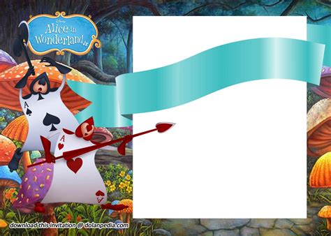 Free Printable Alice In Wonderland Invitation Templates Dolanpedia
