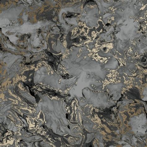 I Love Wallpaper Liquid Marble Wallpaper Charcoal Gold