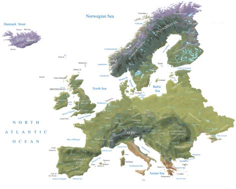 Physical Map Of Europe 2022