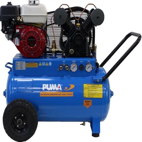 Puma 20 Gal 55 Hp Gas Engine Single Stage Horizontal Air Compressor
