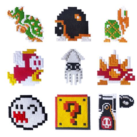 Super Mario Characters Patches Embroidered Nintendo Iron On