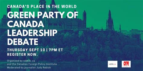 Webinar Canadas Place In The World Green Party Of Canada Leadership