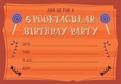 15 Best Halloween Party Printable Birthday Invitations Pdf For Free At