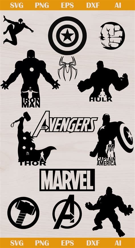 Avengers Svg Art Dxf Png Dxf Svg Files For Cricut And Silhouette The