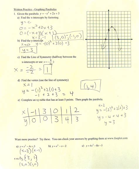 Algebra 1 Final Exam Study Guide Answer Key Study Poster