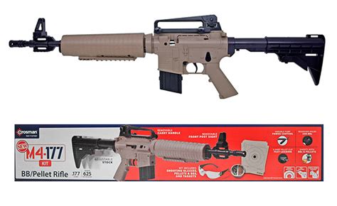 crosman m4 177 bb pellet rifle kit tan