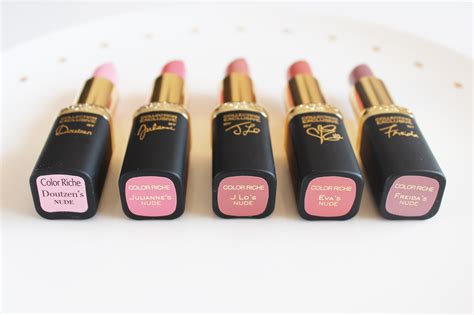 L Or Al Exclusive Nudes Collection By Color Riche Lipsticks Review And