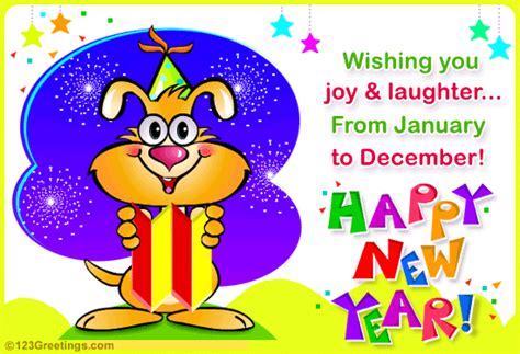 Cute New Year Card Free Happy New Year Ecards Greeting Cards 123