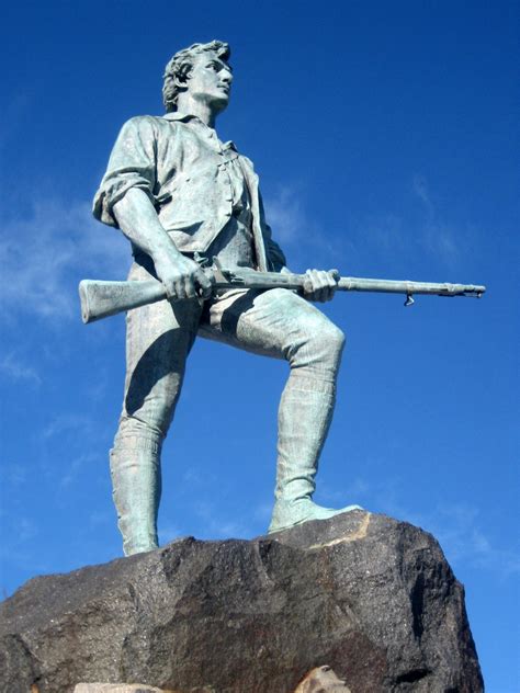 Statue Of Minutemen At Lexington And Concord Massachusetts Image