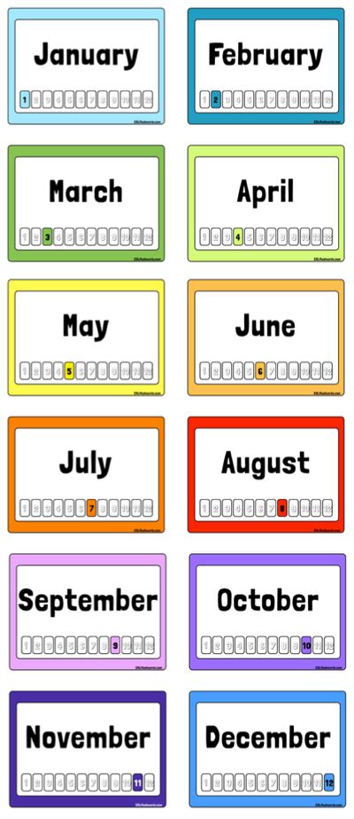 In this post, you can see months of the year, their abbreviations, number of days in months, the months of the seasons. Free Printable Months Of The Year | room surf.com