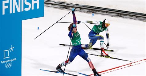 Us Wins Gold In Cross Country Skiing For First Time In Decades Huffpost