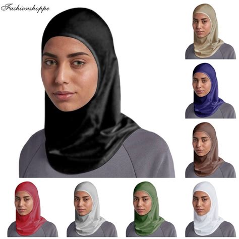 Plain Scarf Women Muslim One Piece Amira Hijab Islamic Hijabs Head Cover Wrap Shawl Turban Niqab