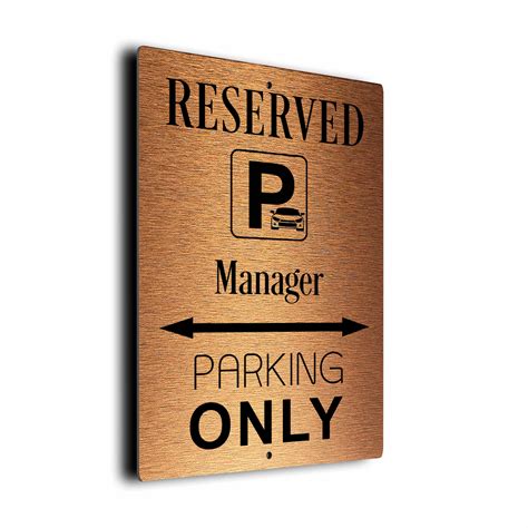 Manager Parking Only Sign Manager Parking Only Sign For Garge