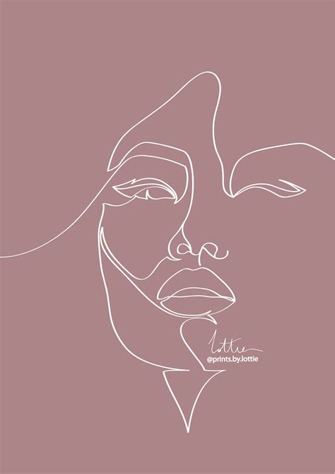 This is not a physical item. Minimal Female Face One Line Drawing/Print, Only £7!! DM ...