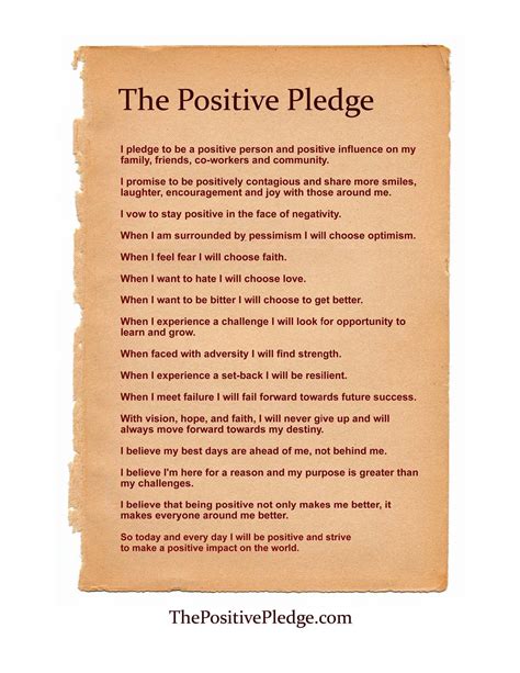 The Positive Pledge Live It Share It Positivity Pledge