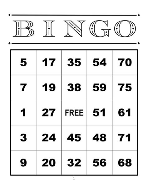 This page has free printable bingo cards, numbers, tokens, and a blank bingo card template. Bingo Cards 1000 cards 1 per page numbered immediate pdf ...