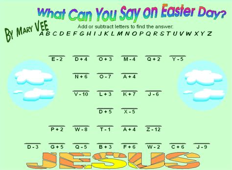 They frequently challenge a person's understanding of the bible and god, and also some other common knowledge. God Loves Kids: What Can You Say on Easter Day Riddle
