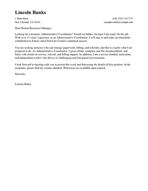 Best Social Services Administrative Coordinator Cover Letter Examples