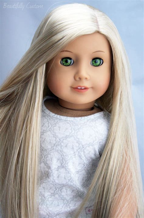 Custom Ooak American Girl Doll ~ Green Eyes And Long Blonde Hair Felicity With Jul American