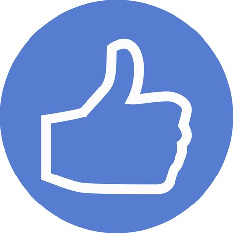 Election Thumbs Up Outline Icon Circle Blue Election