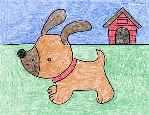 Easy How To Draw A Cute Puppy Tutorial · Art Projects For Kids