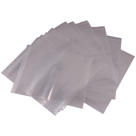 100 Pack Of 8 Inch X 10 Inch Clear Reclosable Poly Bags 2 Mil Zip