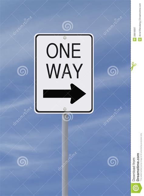 One Way Stock Image Image Of Arrow Warning Direction 28818097