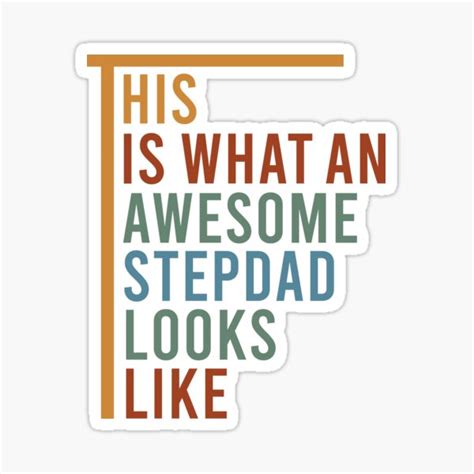 This Is What An Awesome Stepdad Looks Like Sticker For Sale By Momo Mimech Redbubble
