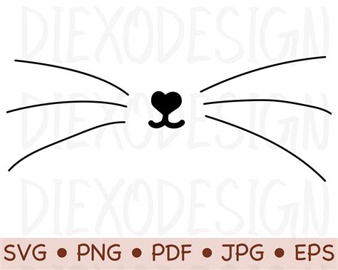 Cute Cat Whiskers Png Cat Face Svg Cat Whiskers Svg Kitty Svg