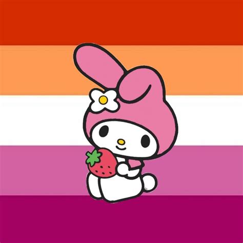 Lgbtq Quotes My Melody Sanrio Pink Hello Kitty Flag Icon Antigone