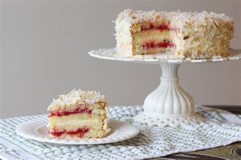 Coconut Cake With Raspberry Filling Sifting Through Life Recipe
