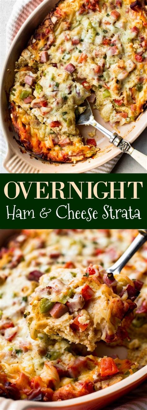 Overnight Ham And Cheese Strata Sallys Baking Addiction